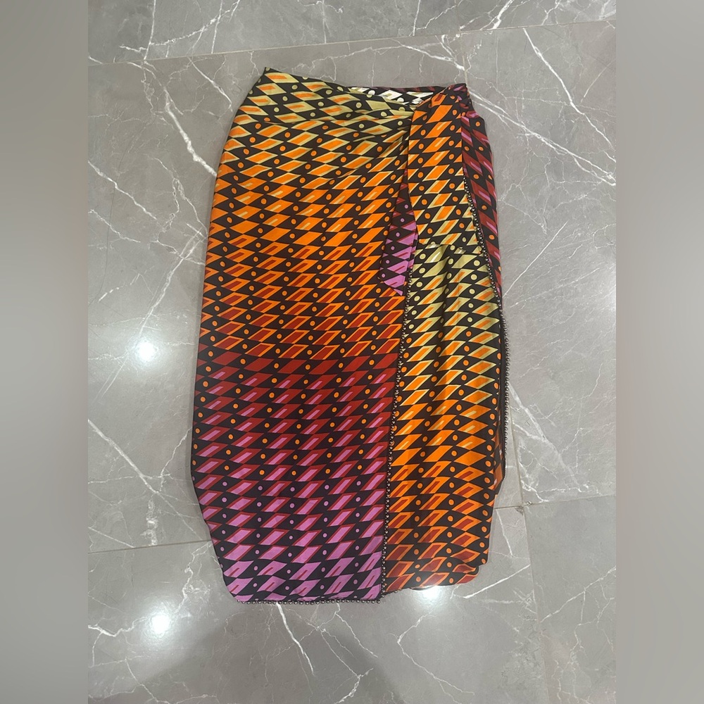 Zara Multicolor Geometric Skirt
